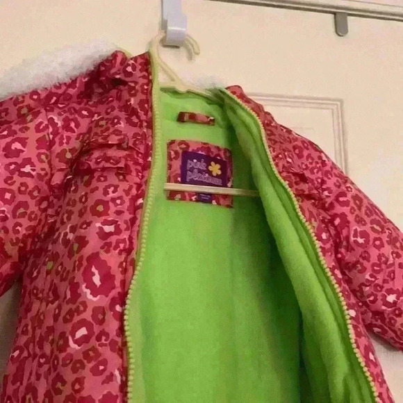 Child’s Pink Leopard Print Coat 18M - Picture 5 of 9